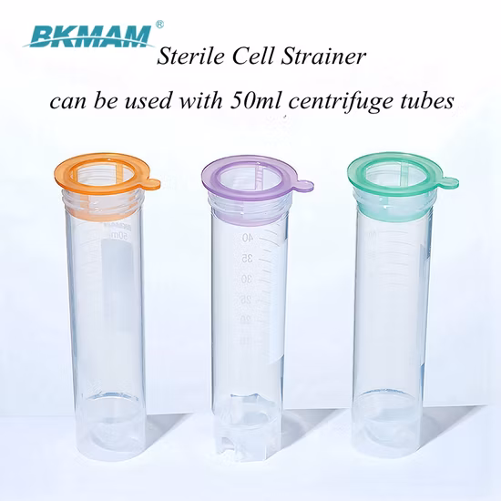 Tamis en plastique 40um 70um 100um de cellules de filtre en nylon stérile de consommables de laboratoire