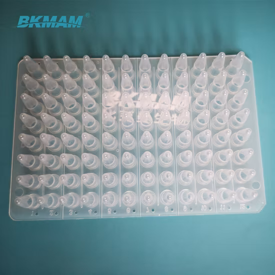 Plaque en plastique PCR jetable à 96 puits d'approvisionnement d'usine de la Chine pour le test d'acide nucléique