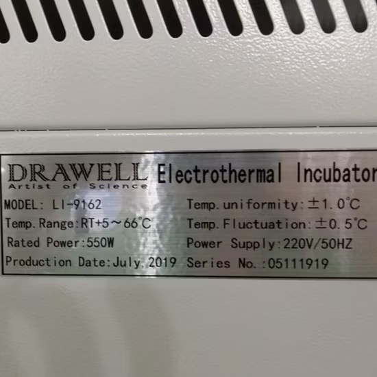 Incubateur électrique de chauffage de laboratoire d'étuve de séchage de micro-organismes généraux